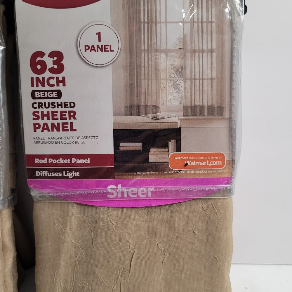 Better Homes and Gardens 63 Inch Beige curtains. 308